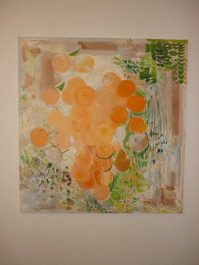 Garden follies - pohled do výstavy - Meruňky, olej na plátně 100x 95 cm
