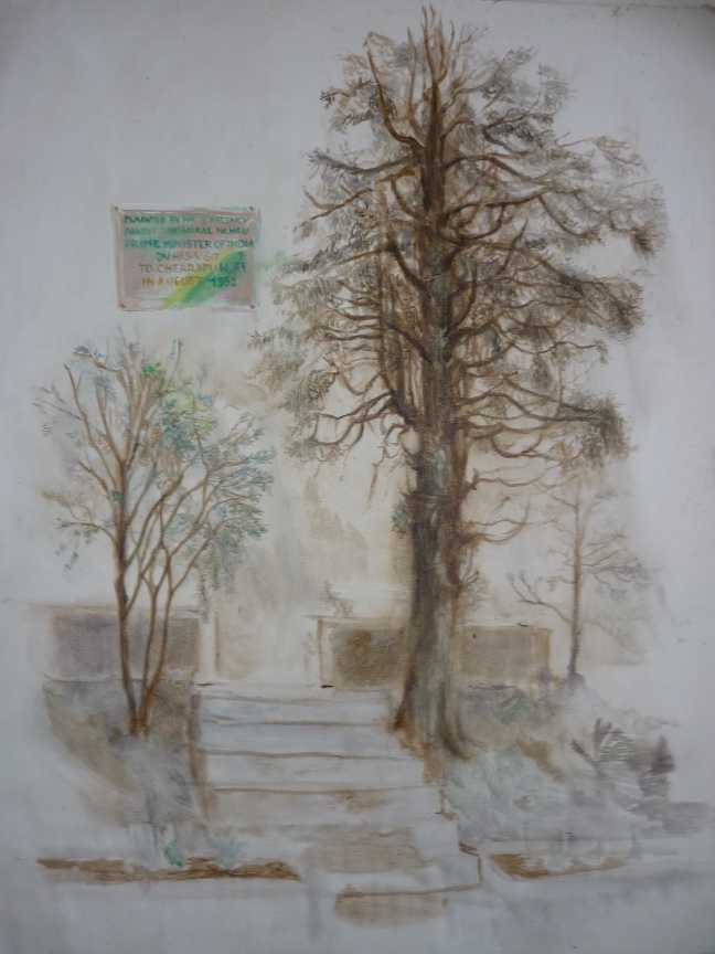 Pamětní destička-strom, 75x92, akryl na plátně